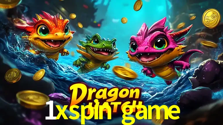 Arte promocional do jogo Dragon Hatch com três adoráveis dragões bebês nadando entre moedas de ouro, um dos slots mais divertidos para jogar no cassino 1xspin game.