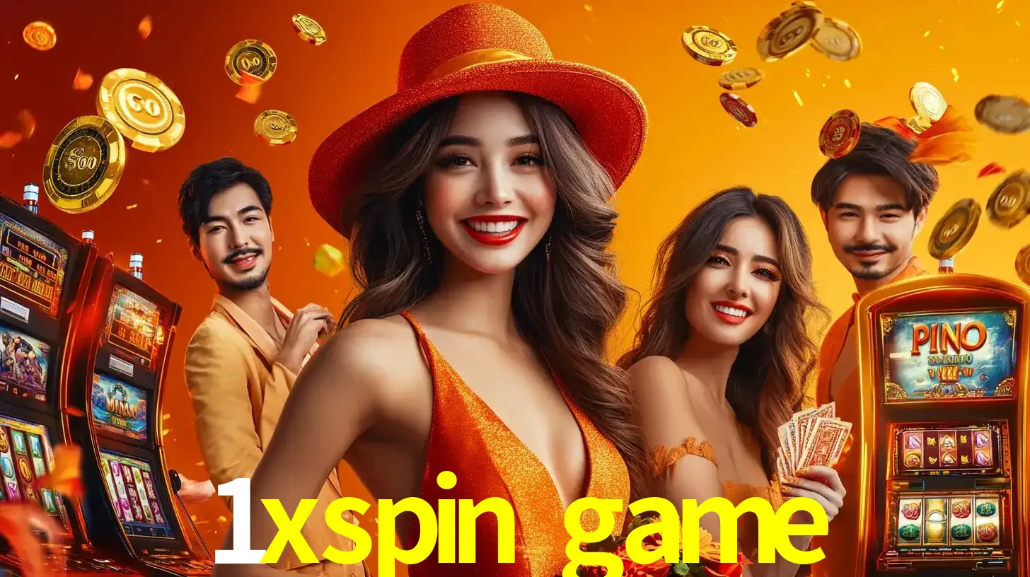 Grupo de amigos asiáticos sorrindo e se divertindo com máquinas de caça-níqueis em um ambiente festivo, celebrando suas vitórias nos jogos de cassino do 1xspin game.